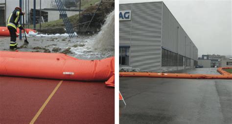 Inflatable Water Filled Flood Barrier