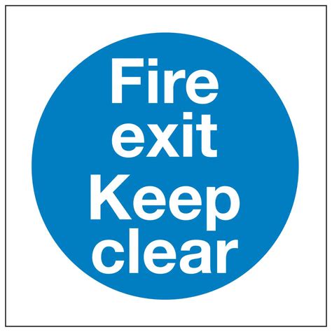 Fire exit Keep clear – Linden Signs & Print