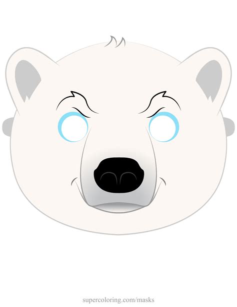 Polar Bear Mask Template Download Printable PDF | Templateroller