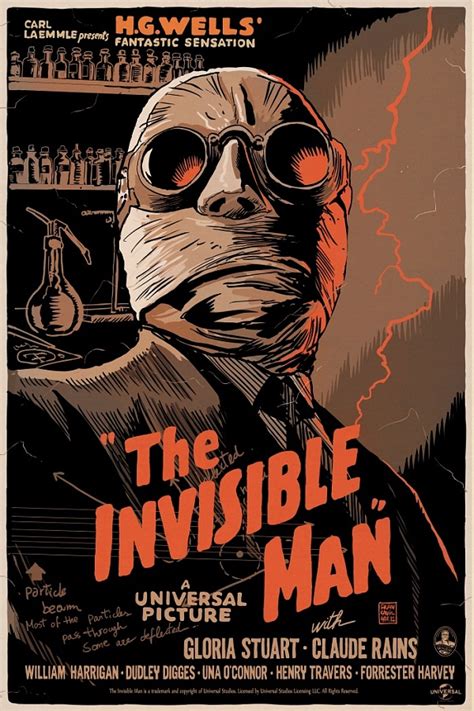 Fashion and Action: The Invisible Man - Alt Movie Poster by Francesco Francavilla