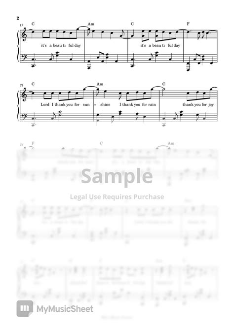 Jermaine Edwards - It's a Beautiful Day Trinix x Rushawn remix (piano sheet music) 악보 by Mel's ...