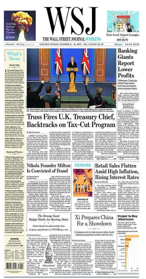 The Wall Street Journal on Twitter: "Here is an early look at the front ...