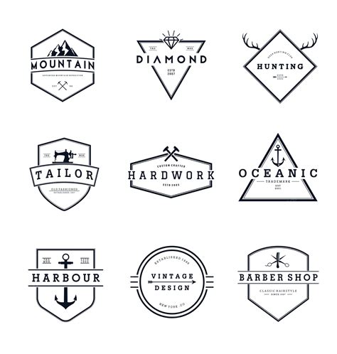 Premium Vector | Vintage Badges Logo Collection