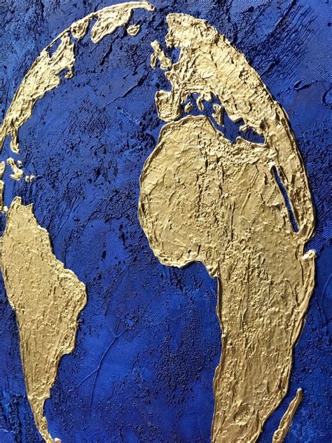 World Map Canvas Art on Canvas Modern Art Map of the World - Etsy