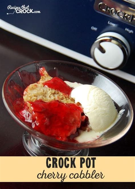 Crock Pot Cherry Cobbler - Recipes That Crock!