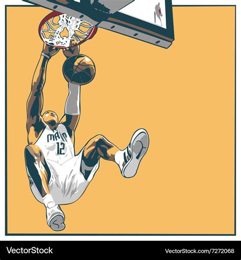 Basketball Player Dunking Drawing