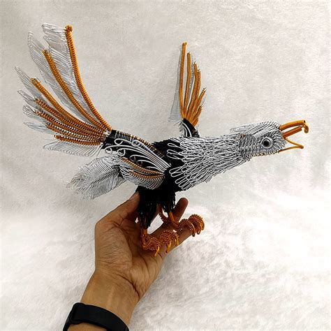 Wire Eagle Statue Sculpture Ornament Modern Eagle Figurine - Etsy