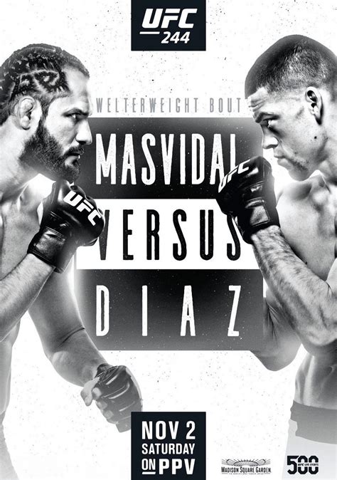 UFC 244 Jorge Masvidal vs. Nate Diaz Poster