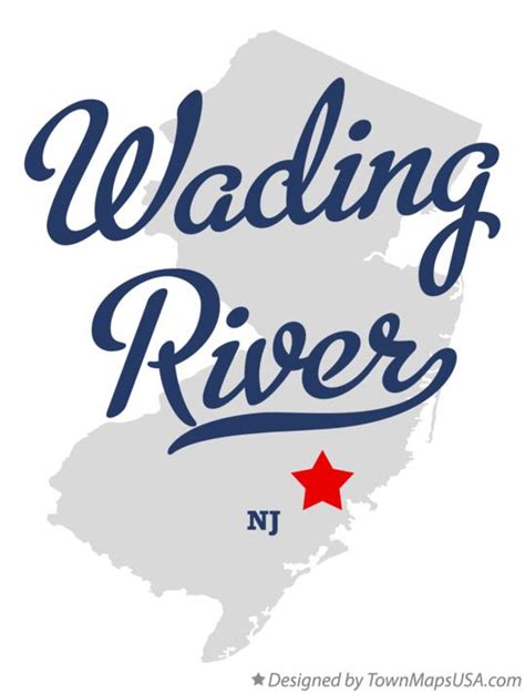 Map of Wading River, NJ, New Jersey