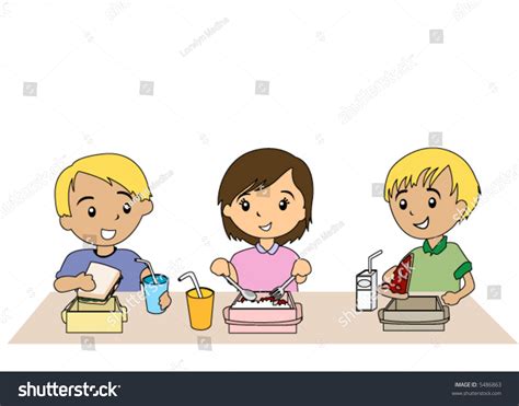 1,712 Children Eating School Lunch Cartoon Images, Stock Photos & Vectors | Shutterstock