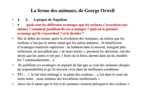 PPT - La ferme des animaux, de George Orwell PowerPoint Presentation ...