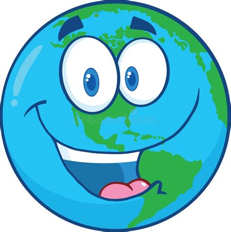 Happy Earth Cartoon Character Stock Illustration - Illustration: 40120310