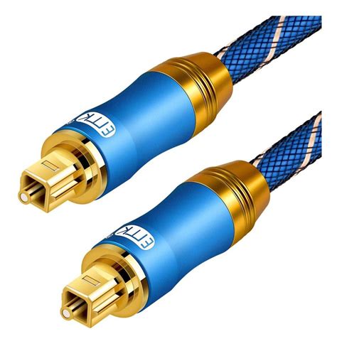 Cabo Óptico Digital Audio 3m Toslink Emk Conector Ouro 24k - R$ 119,00 ...