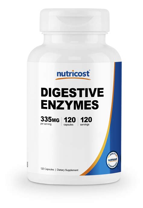 Nutricost Digestive Enzymes 335mg, 120 Veggie Capsules - Complete Digestive Enzyme Supplement ...