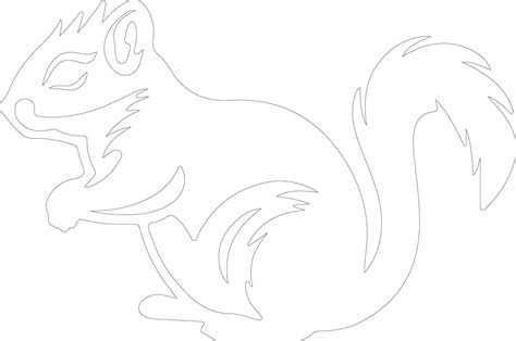 chipmunk outline silhouette 38486662 Vector Art at Vecteezy