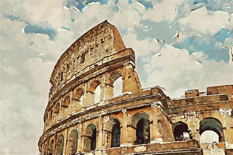 Colosseum, Rome - 19 Painting by AM FineArtPrints - Fine Art America