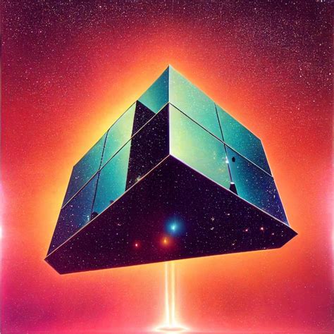 Premium AI Image | A poster for a science fiction film called the cube.