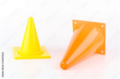 Traffic cones isolated white background Stock Photo | Adobe Stock