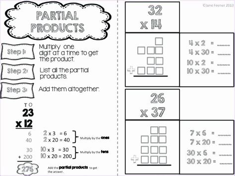 Partial Products Division Worksheets Box Method Multiplication ...