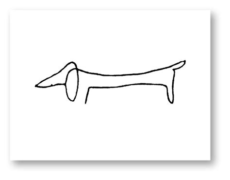 Buy Dog - Pablo Picasso Dachshund (Wiener Dog) Sketch Line Art Print - 8x10 inch Online at ...