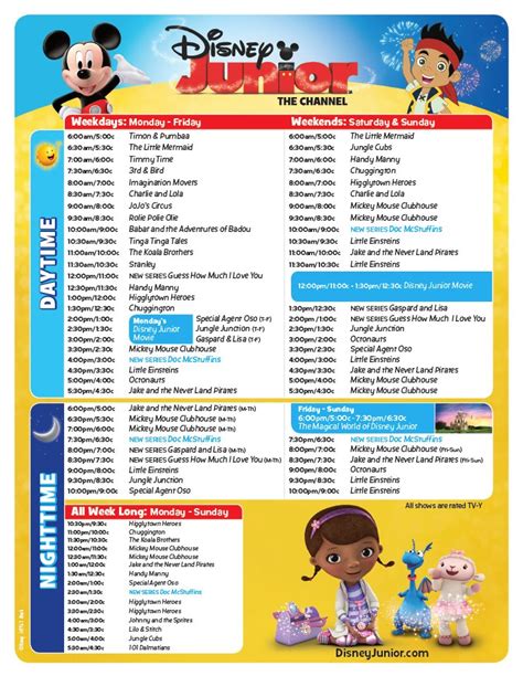 All New Disney Junior Channel Programming Guide - Chip and Co