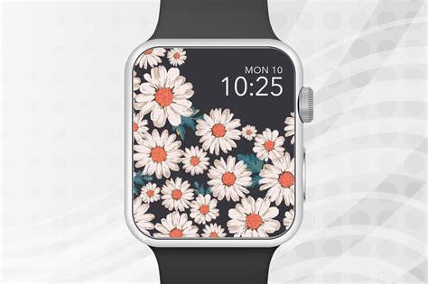 Apple Watch Wallpaper, White Flowers With Colored Center Apple Watch Face Design - Etsy ...