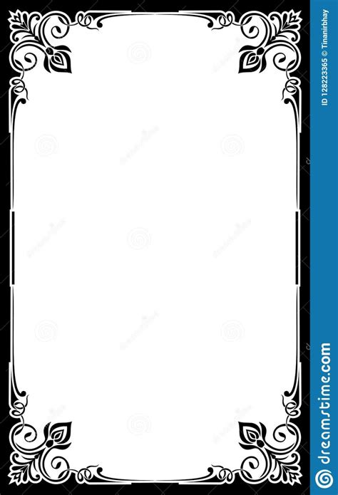 Blank Restaurant Menu Template Card Frame Background Cute Fancy Inside Fancy Menu Template Free ...