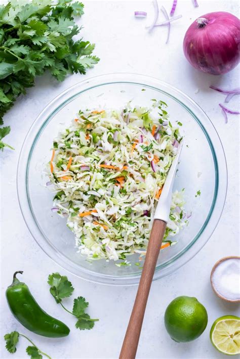 Fast 5-Minute Fish Taco Slaw Recipe - Evolving Table