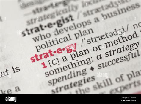 Definition of strategy Stock Photo - Alamy