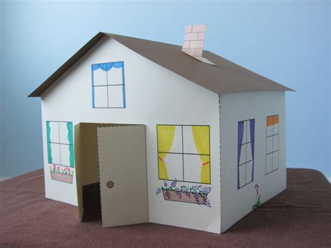 3D Paper House Craft for Kids: Instant Download Template