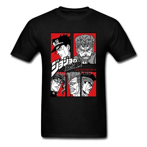 JoJo's Bizarre Adventure T Shirt Plus Size Custom Short Sleeve Tshirt ...