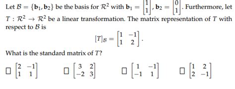 linear algebra - Standard matrix of a transformation, matrix representation - Mathematics Stack ...