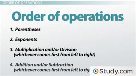 Order Operations Solving Math Equations - Tessshebaylo