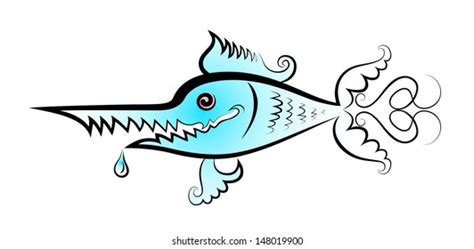 Predatory Fish Big Teeth Hand Sketch: vector de stock (libre de regalías) 148019900 | Shutterstock