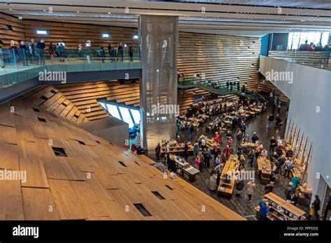 Interior view of V&A Dundee Riverside Esplanade in Dundee Scotland ...