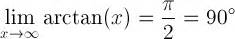 Arctan of infinity | arctan(∞)=?