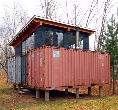 Two if by Sea: DIY Cargo Shipping Container Home on Stilts