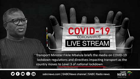 VIDEO: Transport Minister Fikile Mbalula briefs media on COVID-19 lockdown regulations - SABC ...