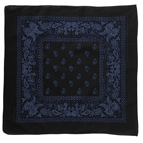 Black & Blue Floral Paisley Bandana – BandanaLove