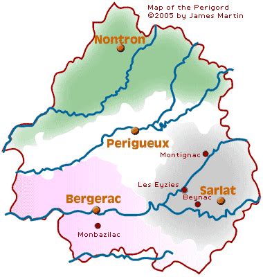 Travel Guide and Location Map for Dordogne, France