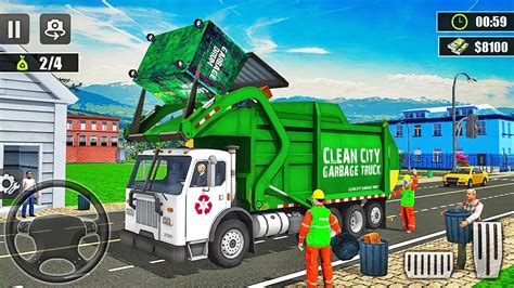 Garbage Truck Simulator - Dump Truck Collecting Trash - Garbage Truck Game video - Android ...