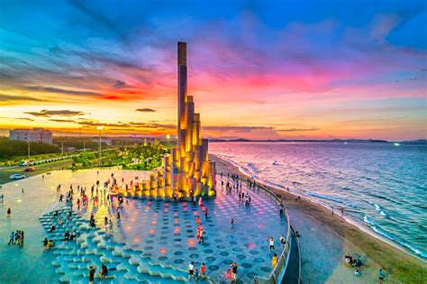 Aerial View Of Nghinh Phong Tower In Tuy Hoa City Phu Yen Vietnam Stock ...