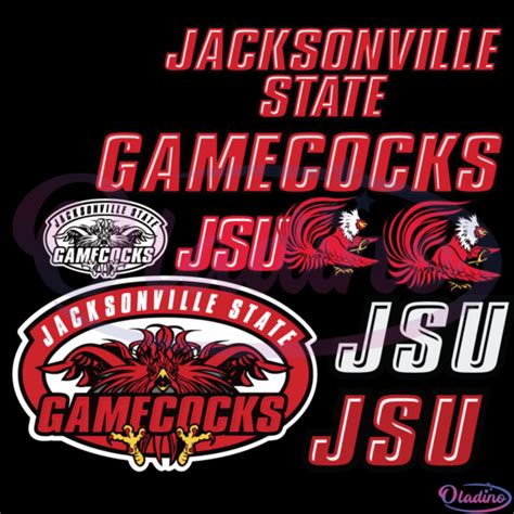 Bundle Logo Jacksonville State Gamecocks SVG Digital File