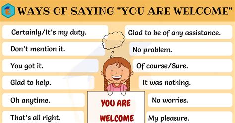 You're Welcome | List of 45 Useful Ways to Say "You are Welcome" - English Study Online