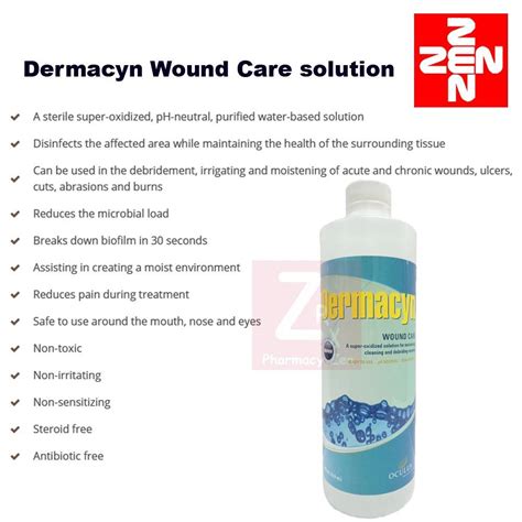 Zen Pharmacy | Dermacyn Wound Care solution 500ml