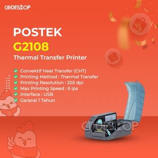 Jual MESIN CETAK LABEL HARGA MERK Postek G-2108/G2108/G 2108 Printer Barcode | Printer Label ...