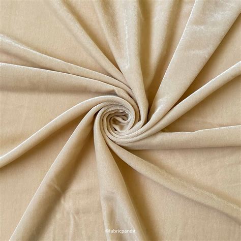 Soft Beige Color Pure Velvet Fabric (Width 44 Inches) – Fabric Pandit