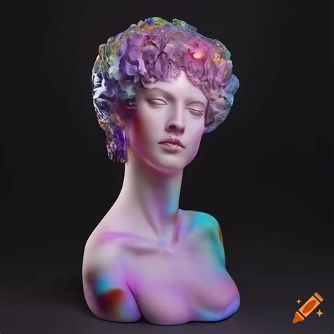 Surreal marble sculpture with cinematic lighting