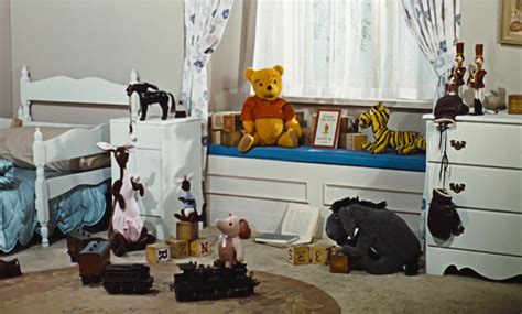 Image - Winnie the Pooh and his friends are stuffed toy animals in Christopher Robin's bedroom ...