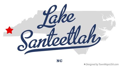 Map of Lake Santeetlah, NC, North Carolina